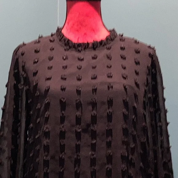 Cori Lane Black Swiss Dot Dress Size Medium - Picture 2 of 13